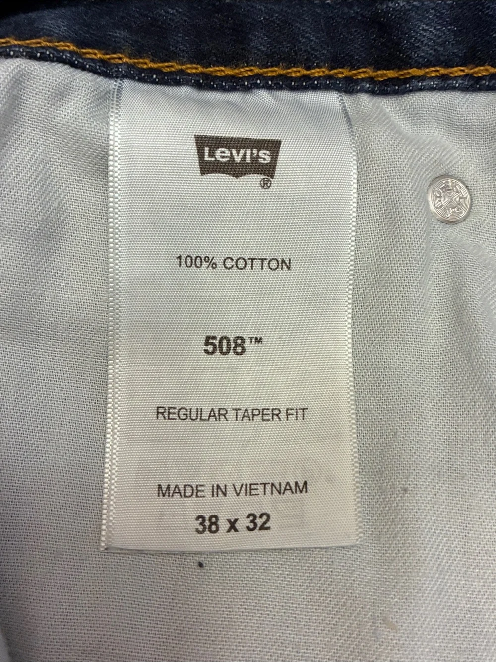 Levi’s 508™ Regular Tapered Dark Wash Denim Jeans 38 x 30